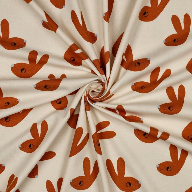 Tricot BIO- bunnies natural