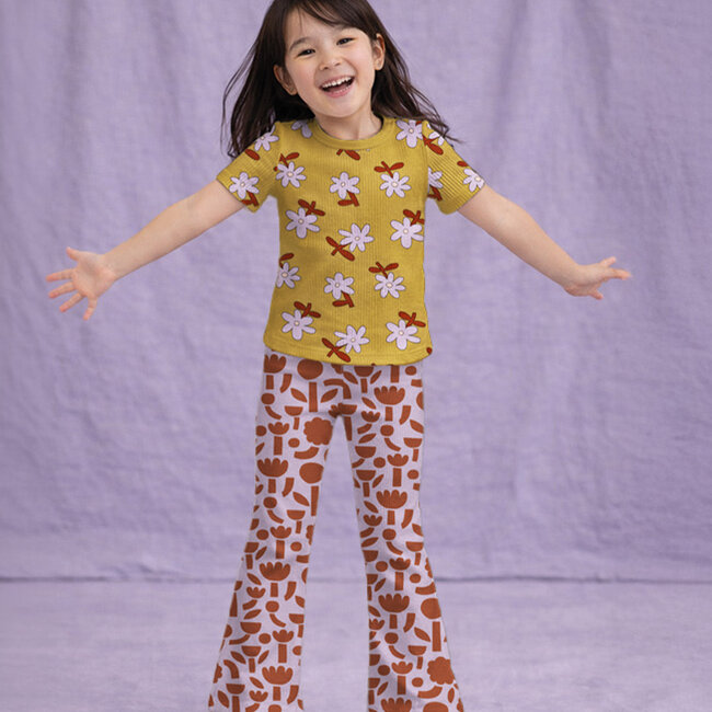 Tricot BIO - flowers lavendel