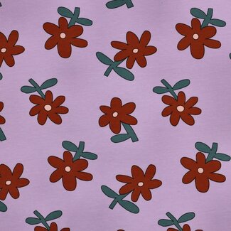 Tricot BIO - flowers lavendel