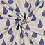 De Stoffenkamer Double Gauze cotton Tetra BIO - pears natural blue
