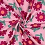 De Stoffenkamer Double Gauze cotton Tetra BIO - flowers pink