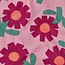 De Stoffenkamer Double Gauze cotton Tetra BIO - flowers pink