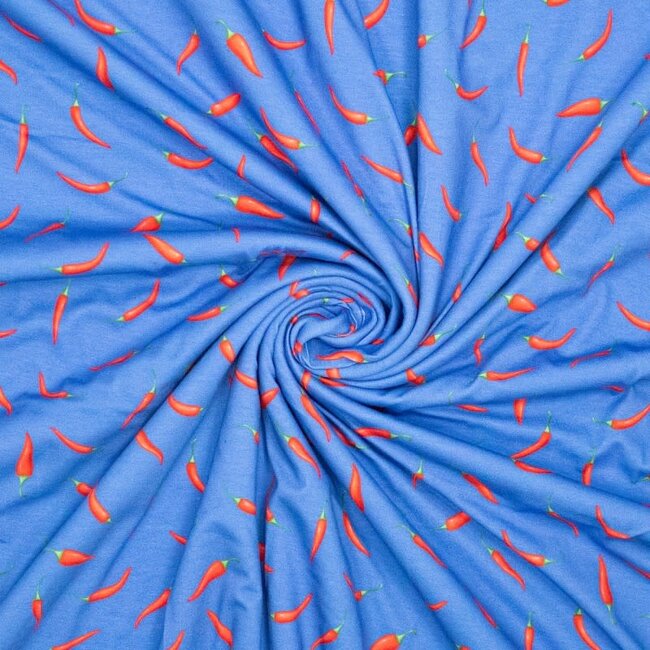 Tricot - midblue peppers