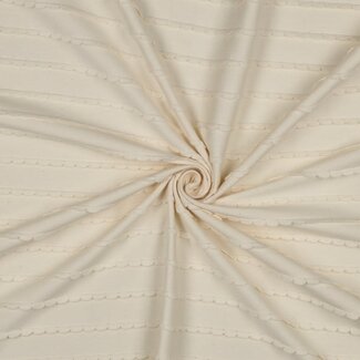 Structuur tricot scallop edges natural