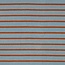 De Stoffenkamer Rekbare badstof - spons stripes - blue / brown