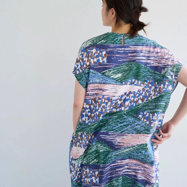 Kokka Cotton Keshiki by Kokka ‘26 - field green pink