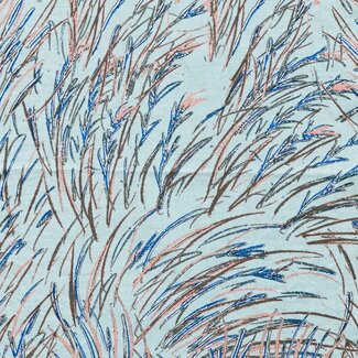 Kokka Cotton linen blend meadow twigs - iceblue