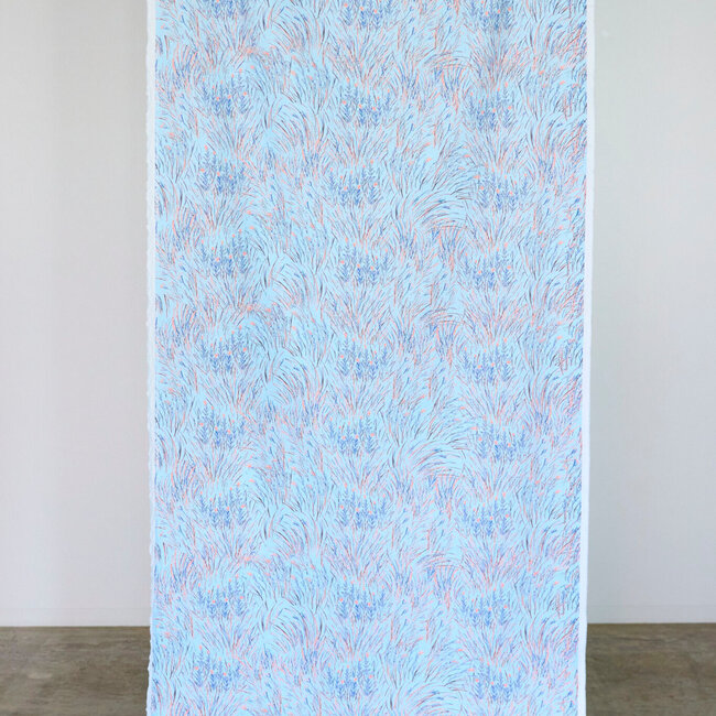 Kokka Cotton linen blend meadow twigs - iceblue