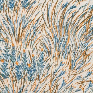 Kokka Cotton linen blend meadow twigs - light apricot