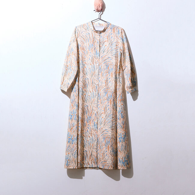 Kokka Cotton linen blend meadow twigs - light apricot