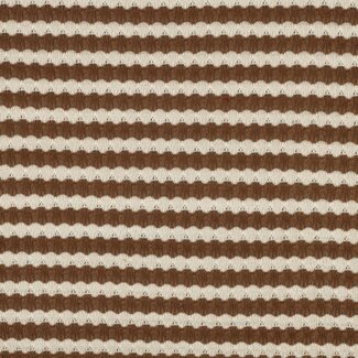Summer Knit cotton mix - stripes brown