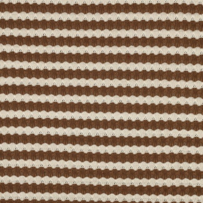 Summer Knit cotton mix - stripes brown
