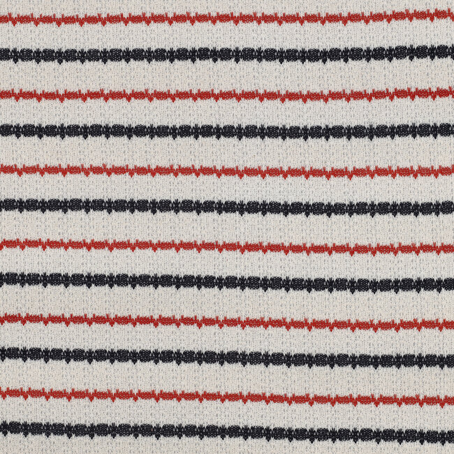 Summer Knit cotton mix - stripes navy red