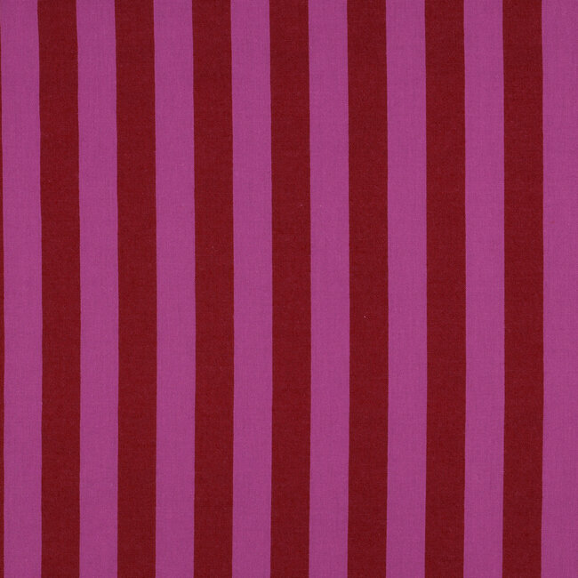 Cotton - wide stripes yarn dyed red/fuchsia
