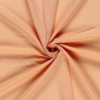 Seersucker Cotton mix - mini checks soft pink/yellow