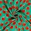 De Stoffenkamer Double Gauze cotton Tetra - apples turquoise groen
