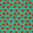 De Stoffenkamer Double Gauze cotton Tetra - apples turquoise groen