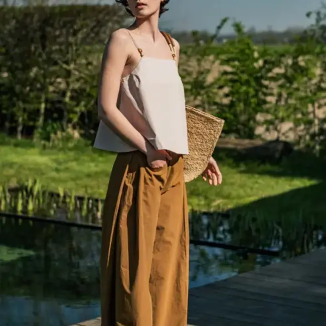 Fibre Mood Cotton Poplin Stonewashed - bruin