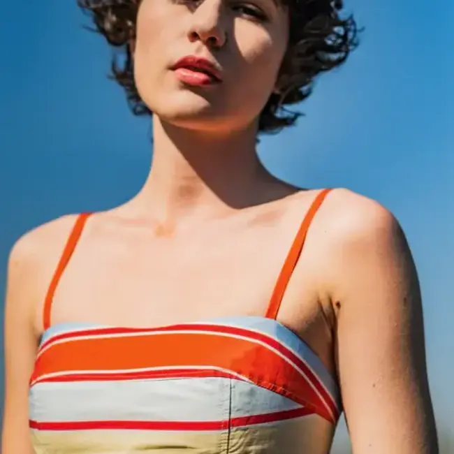 Cotton Poplin - stripes multi colour