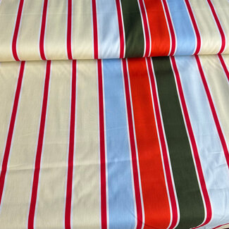 Cotton Poplin - stripes multi colour