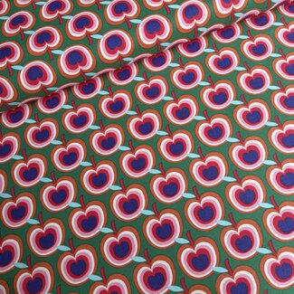 De Stoffenkamer Stevige katoen Canvas - retro apples