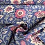 De Stoffenkamer Stevige katoen Canvas - bright denim flowers