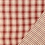 De Stoffenkamer Double Gauze Tetra duo checks / stripes - creamy wine