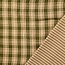 De Stoffenkamer Double Gauze Tetra duo checks / stripes - sandy olive