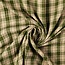 De Stoffenkamer Double Gauze Tetra duo checks / stripes - sandy olive