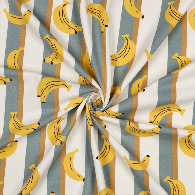 De Stoffenkamer Tricot banaan streep