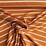Ribbed tricot stripes pumpkin orange