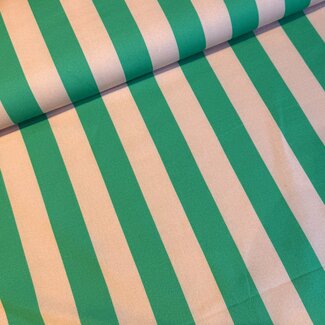 De Stoffenkamer Stevige katoen Canvas - vertical stripes bright green