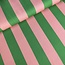 Capsule Fabrics French Terry - wide vertical green  / raspberry