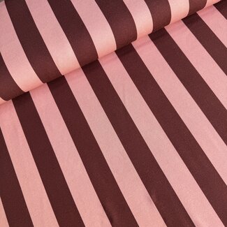 Capsule Fabrics French Terry - vertical burgundy / salmon