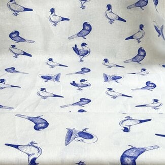Capsule Fabrics Washed Linen - pigeons bright royal