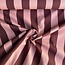 Capsule Fabrics Cotton Poplin - Vertical Burgundy  / Salmon