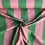 Capsule Fabrics Cotton Poplin - Wide Vertical Green / Raspberry