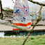 Capsule Fabrics Washed Linen - birds on branches