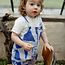 Capsule Fabrics Washed Linen - Shapes large bright royal