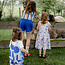 Capsule Fabrics Washed Linen - Shapes large bright royal