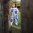 Capsule Fabrics Washed Linen - Shapes large bright royal