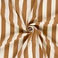 De Stoffenkamer Double gauze tetra - wide stripes caramel