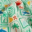 De Stoffenkamer Double gauze tetra - green boho jungle