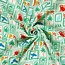 De Stoffenkamer Double gauze tetra - green boho jungle