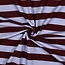 De Stoffenkamer Soft Sweater wide horizontal stripes - burgundy/lila