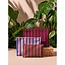 De Stoffenkamer Canvas katoen vertical stripes multi pink / royal