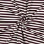French Terry horizontal stripes - burgundy