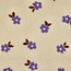 De Stoffenkamer Teddy flowers purple / ecru