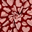 De Stoffenkamer Soft Sweater hearts large warm red