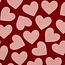 De Stoffenkamer Soft Sweater hearts large warm red